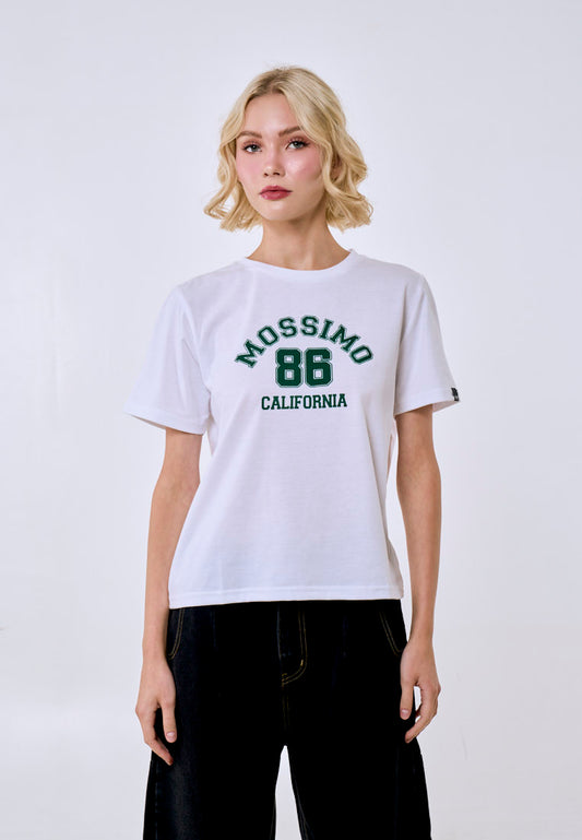 Mossimo Women's White Basic Flocking Classic Fit Tee