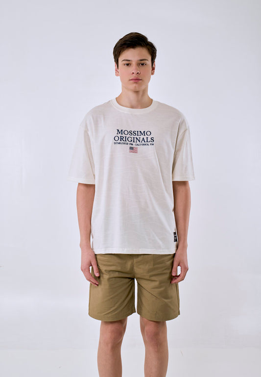 Mossimo Men's Cream Basic Modern Fit Tee