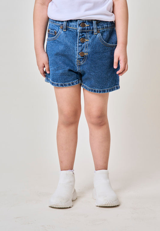 Mossimo Kids Alice Blue Denim Button Shorts For Girls