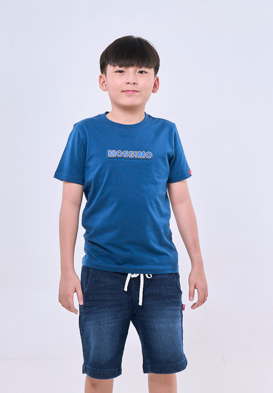 Mossimo Kids Dale Soda Blue Basic Graphic Tshirt