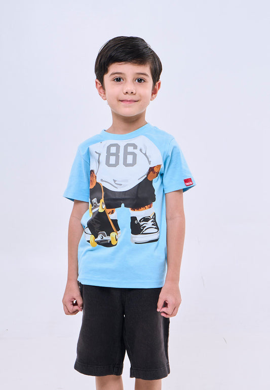 Mossimo Kids Blue Unisex Mossybear Basic Tshirt