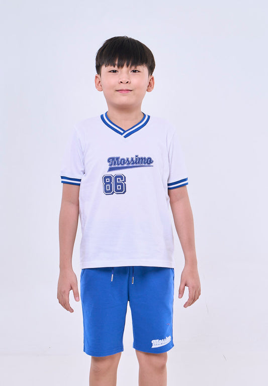 Mossimo Kids White Blue Casual Sporty Shorts Set For Boys