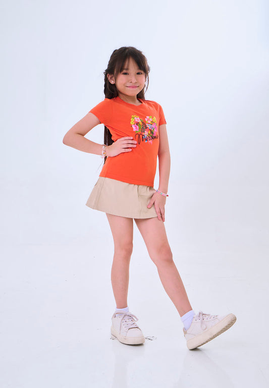 Mossimo Kids Chaska Red Orange Basic Graphic Tshirt