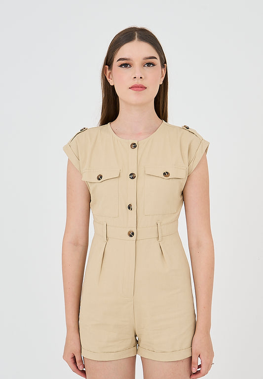 Mossimo Dani Beige Romper