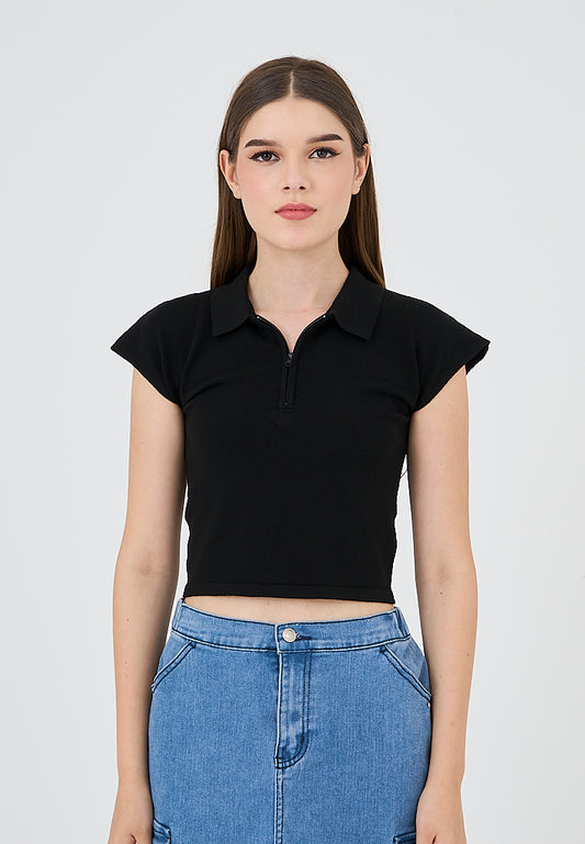 Mossimo Jemalyn Black Knitted Top