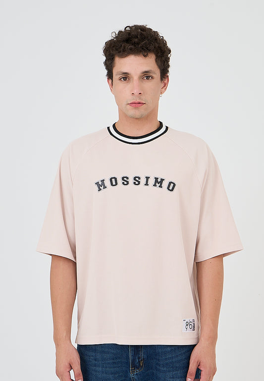 Mossimo Rovic Beige Felaxed Fit Jersey Fashion Top