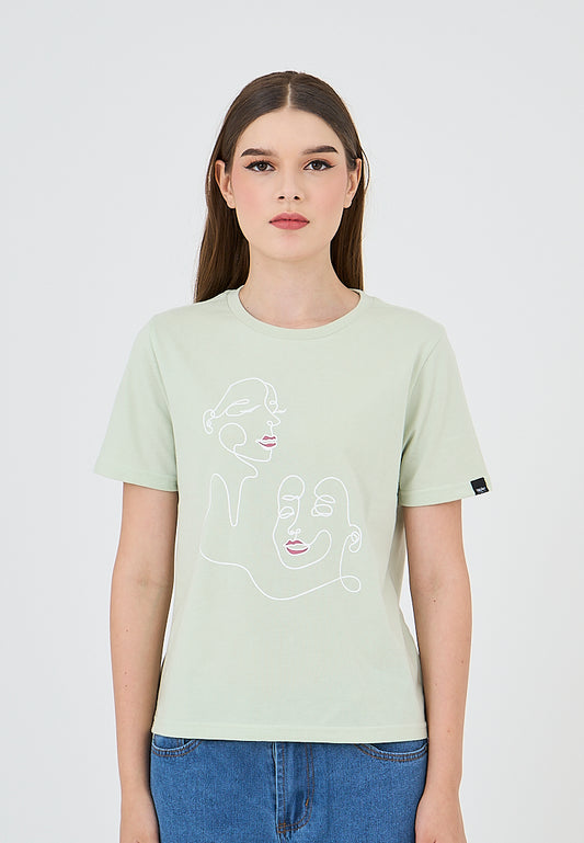 Mossimo Catherine Fog Green Comfort Fit Tee