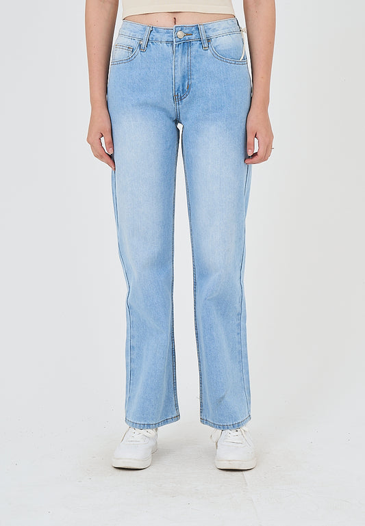 Mossimo Celia Light Blue Light Blue Slim Straight Mid Cropped Jeans