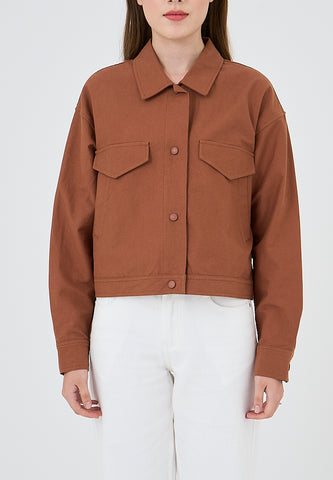 Mossimo Gianne Rawhide Brown Cropped Jacket