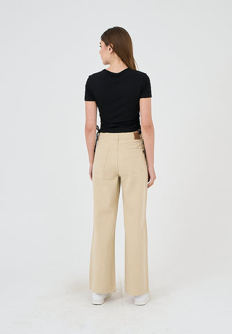 Mossimo Giselle Beige Wide Leg High Rise Jeans