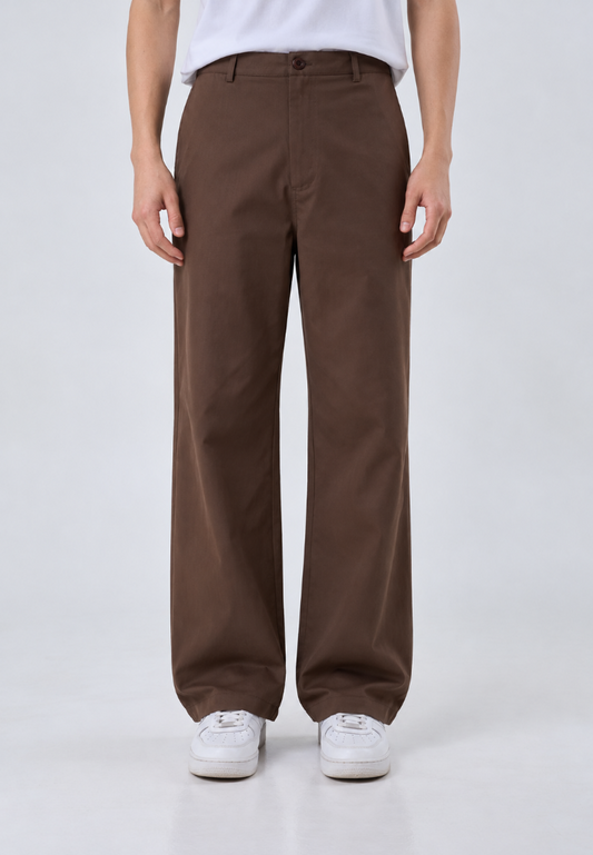 Mossimo Men's Choco Brown Twill Straight Pants