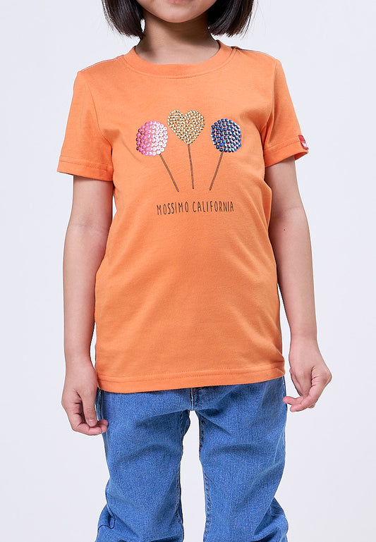 Mossimo Kids Zinnia Flame Orange Basic Graphic Tshirt