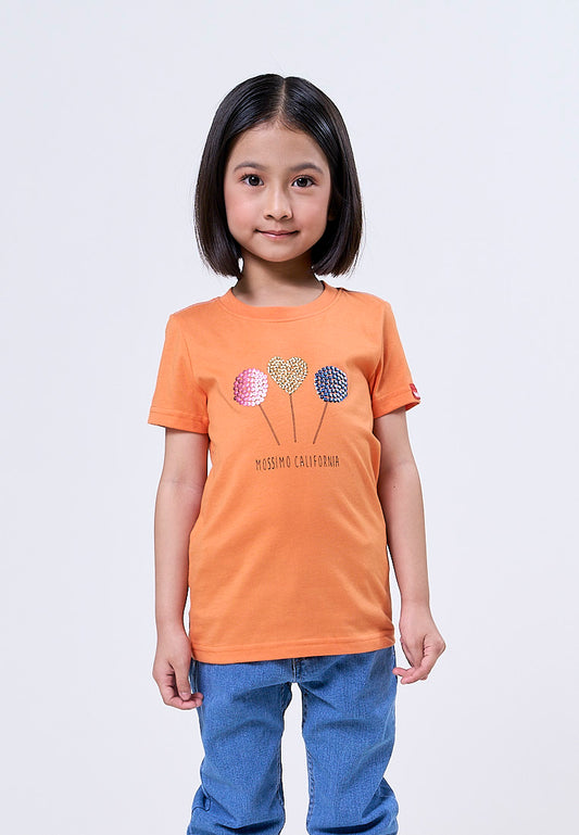 Mossimo Kids Zinnia Flame Orange Basic Graphic Tshirt