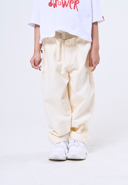 Mossimo Kids Luna Beige Belted Relaxed Pants