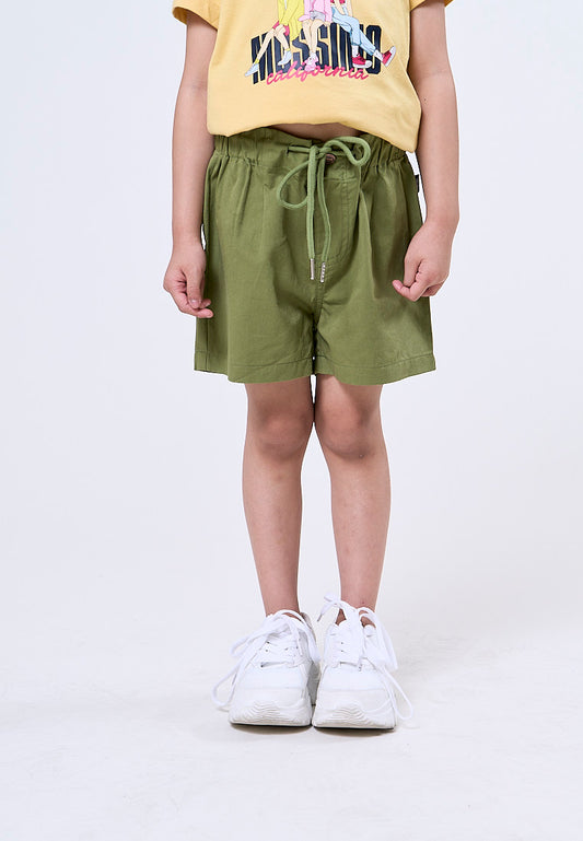 Mossimo Kids Jada Green Plain Drawstring Shorts