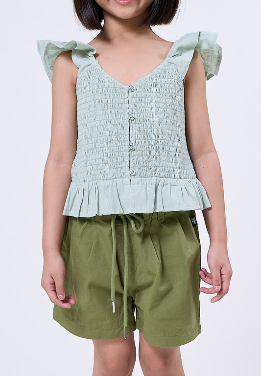 Mossimo Kids Sienna Mint Smocking Woven Top