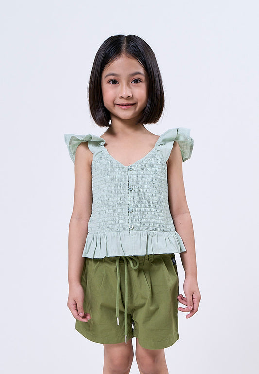 Mossimo Kids Sienna Mint Smocking Woven Top