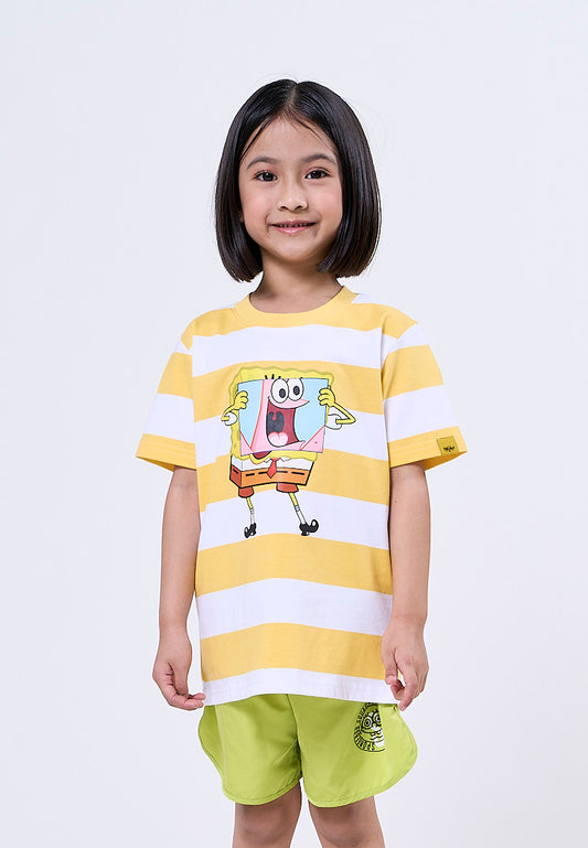 Mossimo Kids Spongebob Yellow Stripes Unisex Tshirt