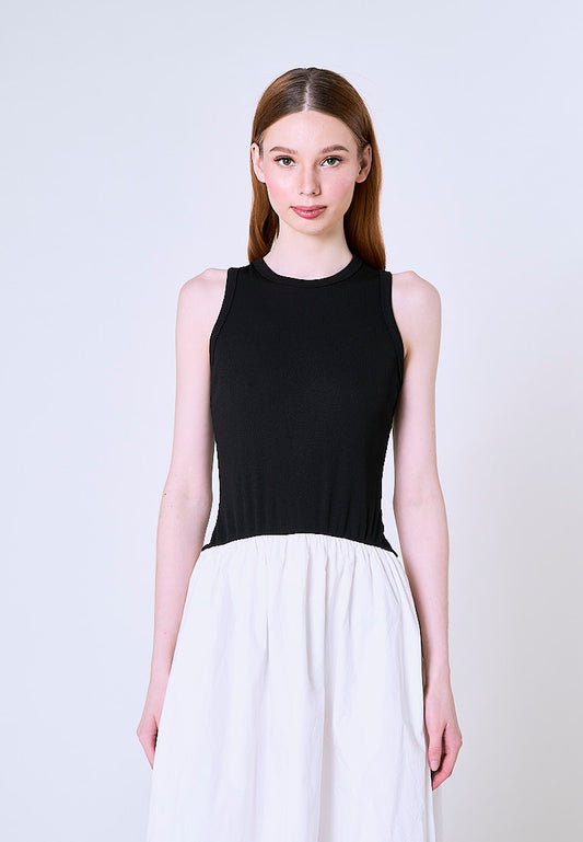 Mossimo Henley Black White Maxi Dress For Women