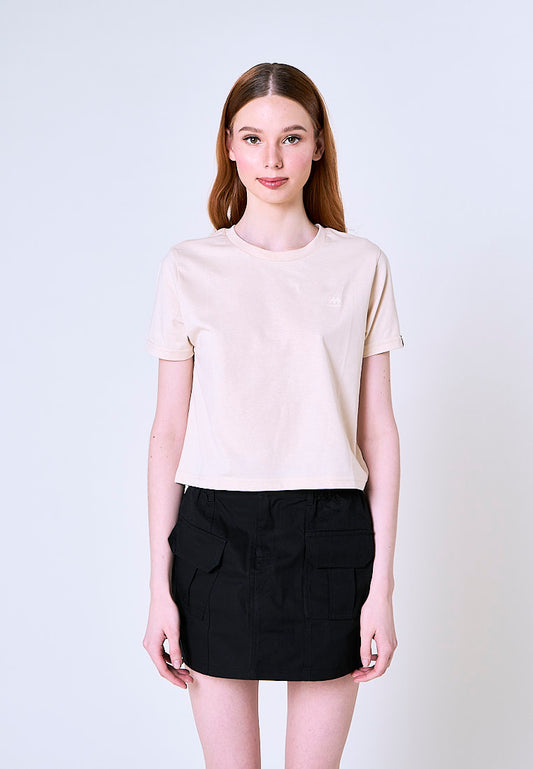 Mossimo Andrea Tapioca Classic Crop Fit Tee