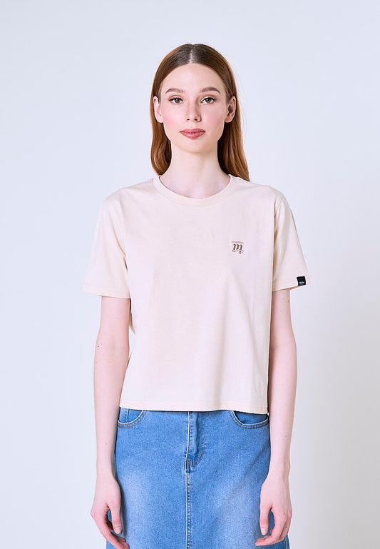Mossimo Sophie Tapioca Classic Crop Fit Tee