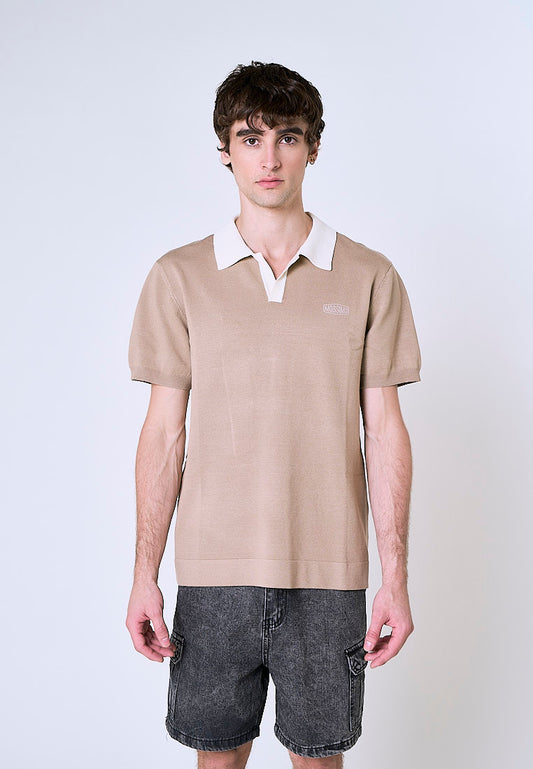 Mossimo Corix Khaki Comfort Fit Flat Knit Polo
