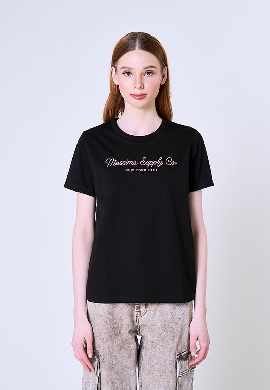 Mossimo Fiora Black Classic Fit Tee
