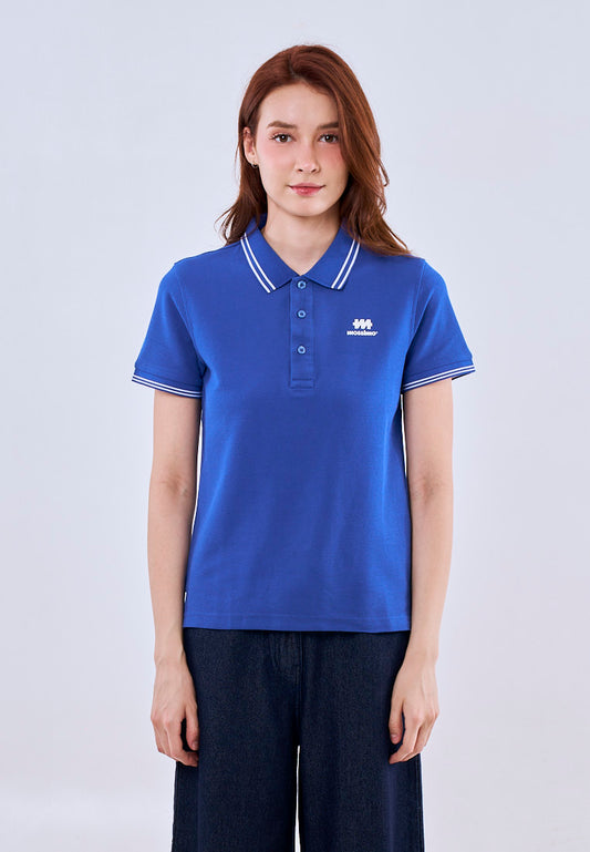 Mossimo Sapphire Polo Tee with Tipping on Collar For Women