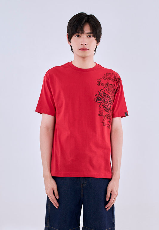 Mossimo Dex Red Urban Fit Tee Premium Round Neck For Men