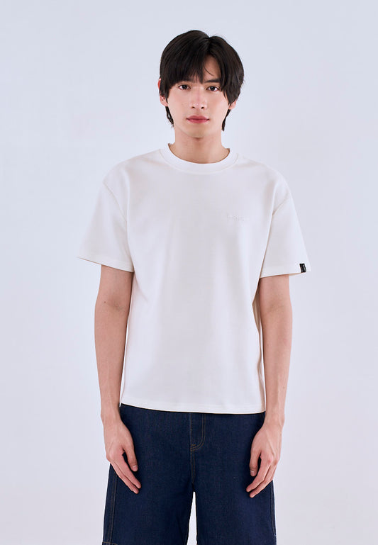 Mossimo Calix White Oversized Fit Tee Round Neck For Men