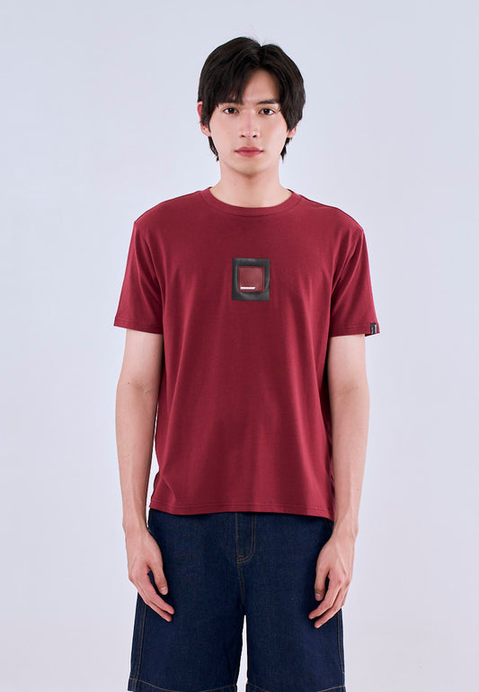 Mossimo Levi Maroon Unisex Fit Tee