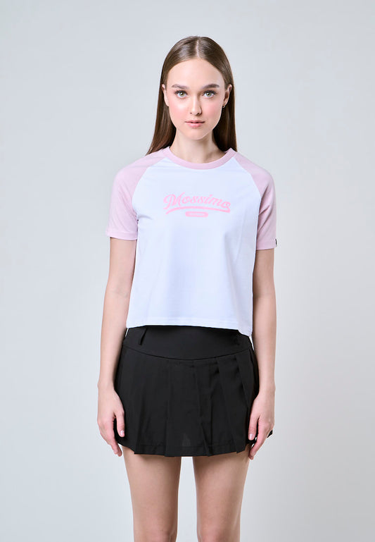 Mossimo Adelaine White Classic Cropped Fit Tee