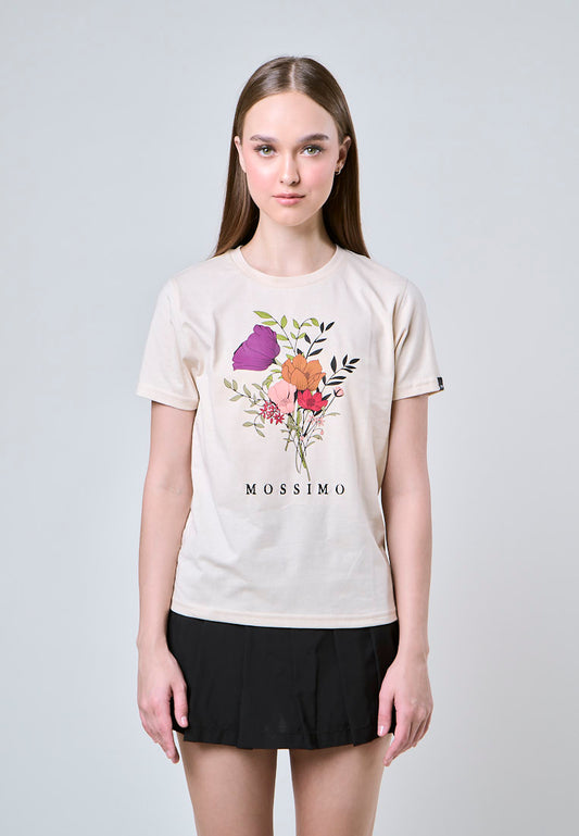 Mossimo Amaya Tapioca Floral Classic Fit Tee