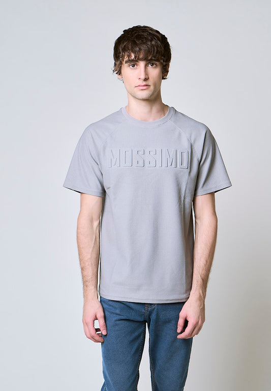 Mossimo Drew Gray Round Neck Comfort Fit Tee