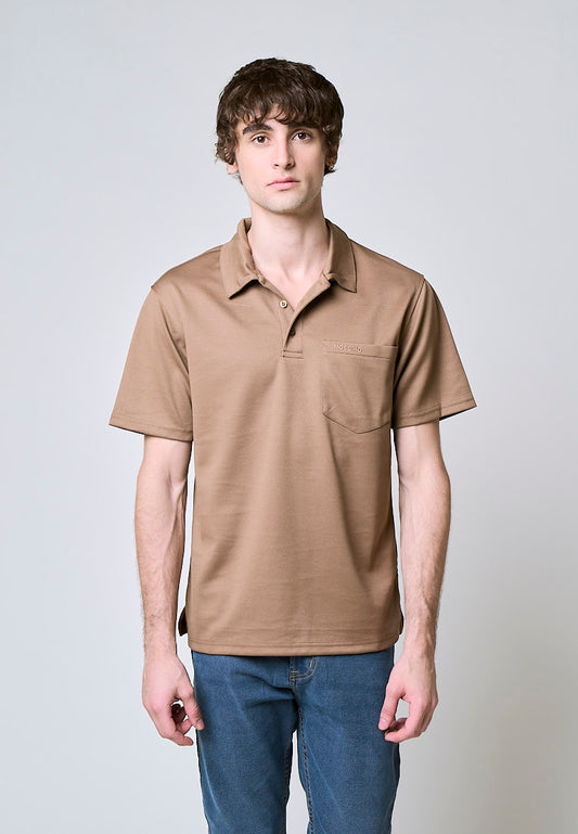 Mossimo Alexander Brown Modern Polo Shirt