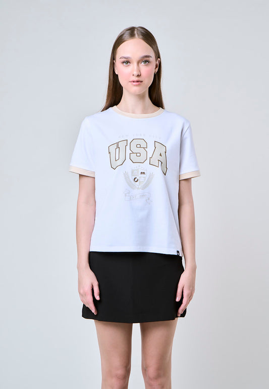 Mossimo Elysandra White Comfort Fit Tee