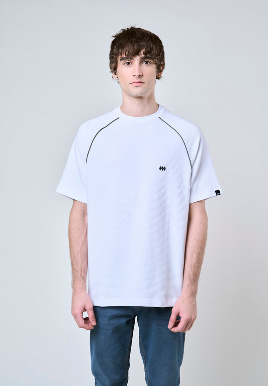 Mossimo Cameron White Comfort Raglan Tee
