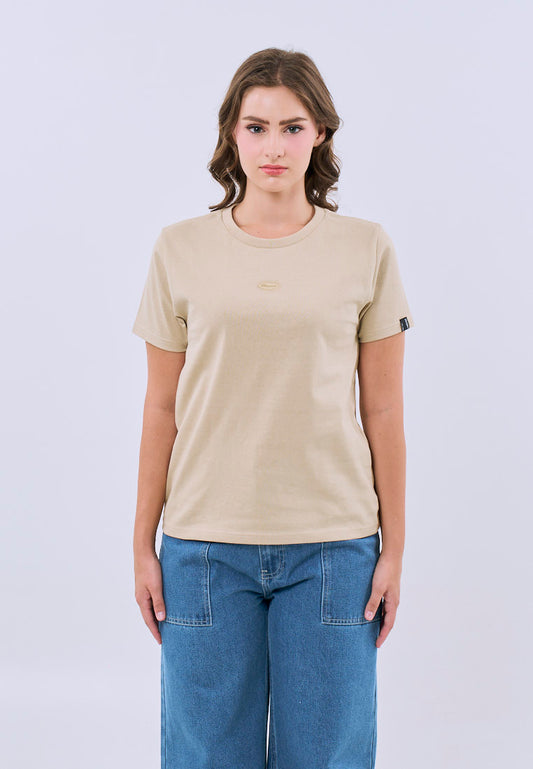 Mossimo Tia Tan Brown Classic Fit Tee For Women