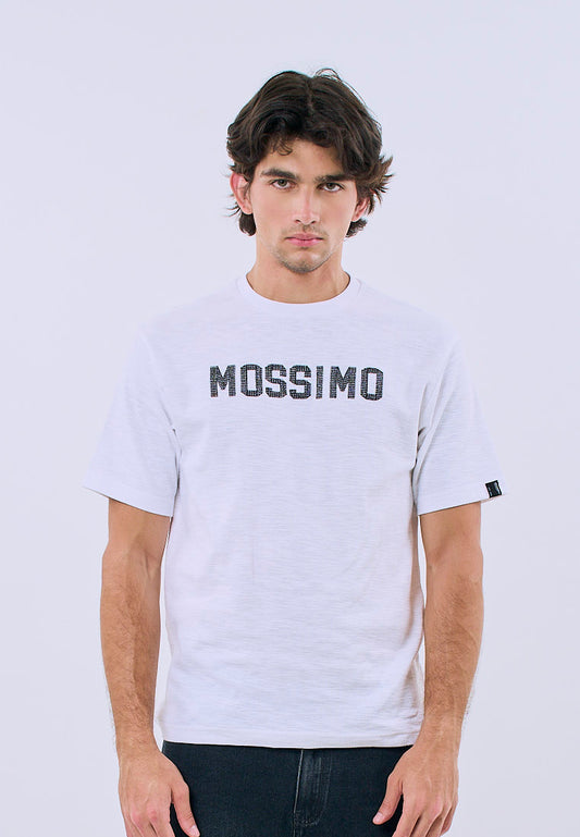 Mossimo Men's White Comfort Fit Tee with Embroidered Logo