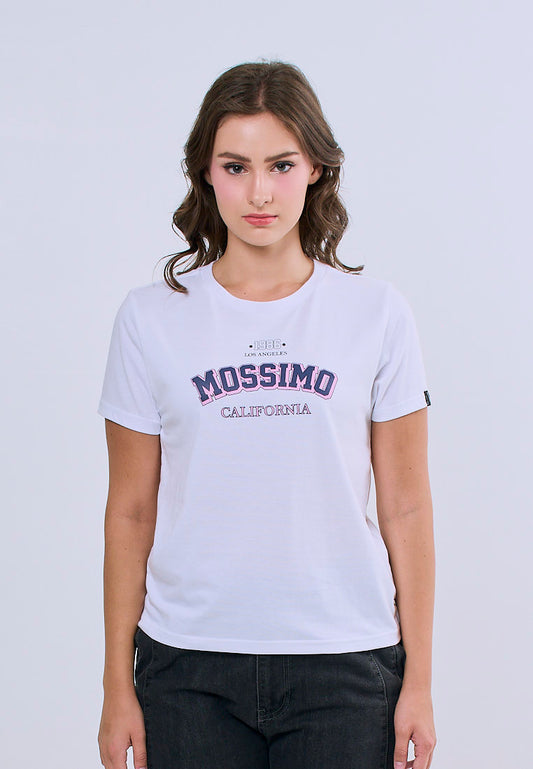 Mossimo Alora White Classic Fit Tee For Women
