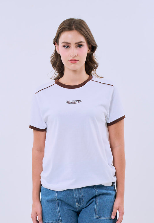 Mossimo Shannon White Classic Fit Tee For Women