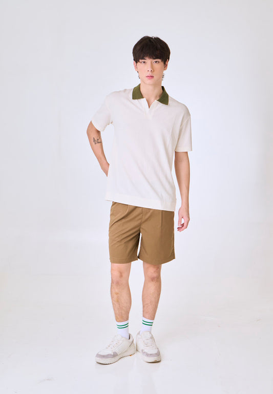 Mossimo Asher Off White Urban Raglan Polo Shirt