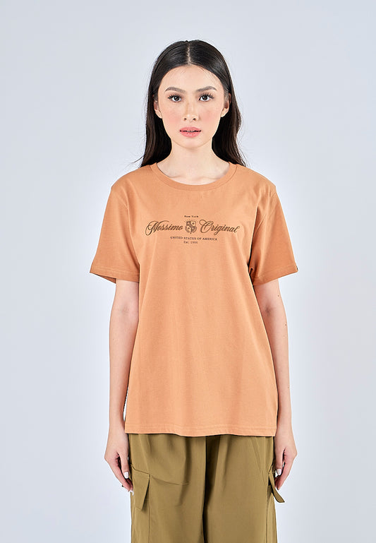 Mossimo Lexa Almond Brown Classic Fit Tee