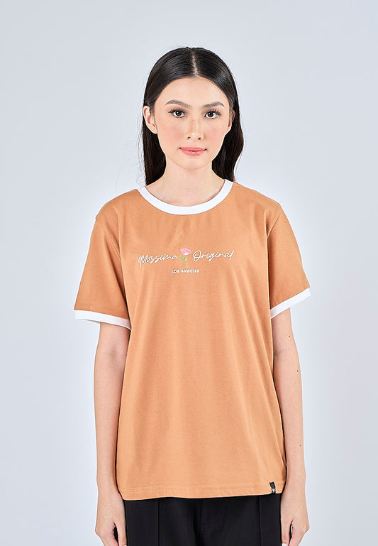 Mossimo Krizha Almond Brown Classic Fit Tee