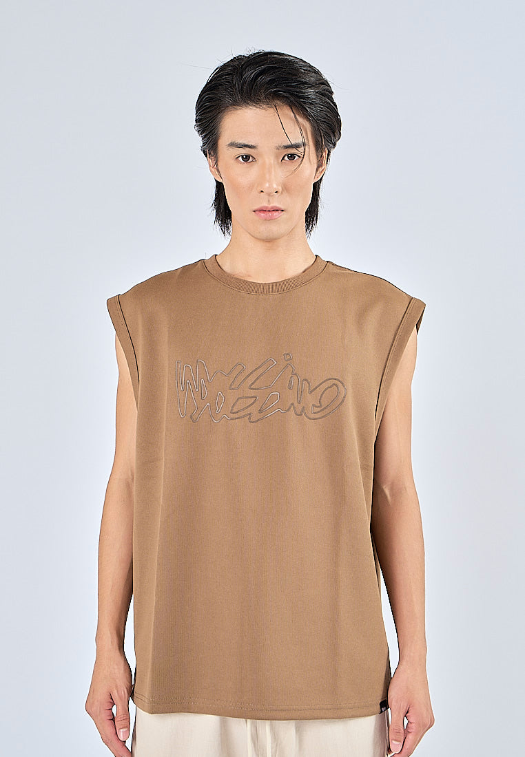 Mossimo Allen Brown Oversized Tank Top Brown S