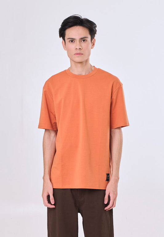 Mossimo Albie Orange Regular Fit Tee Premium Round Neck For Men