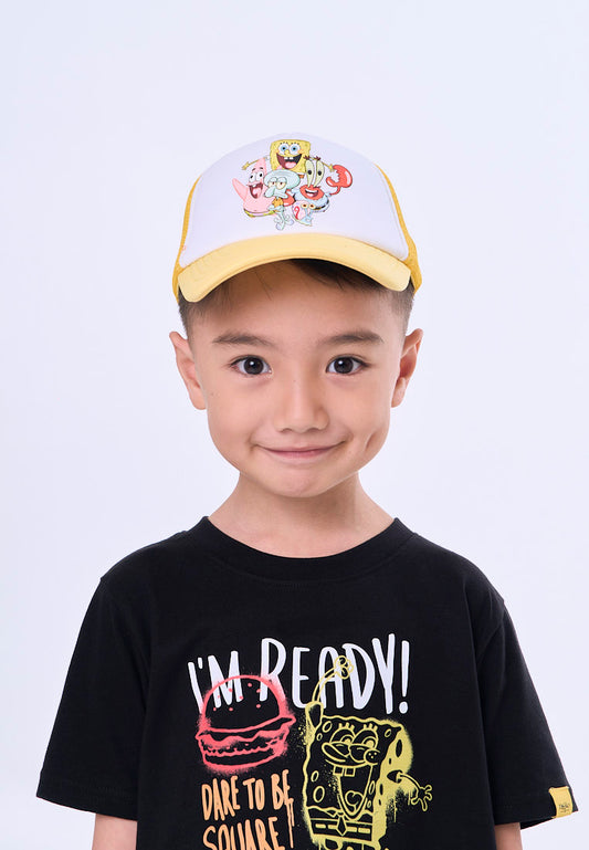 Mossimo Kids Yellow White Spongebob Mesh Cap
