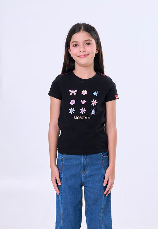 Mossimo Kids Joyce Black Basic Graphic Tshirt