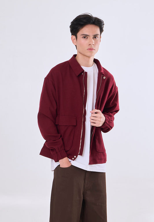 Mossimo Marlo Red Suede Boxy Jacket For Men