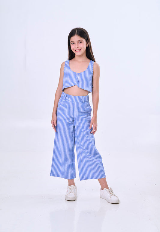 Mossimo Kids Amira Light Blue Vest Suit Top & Pants Set